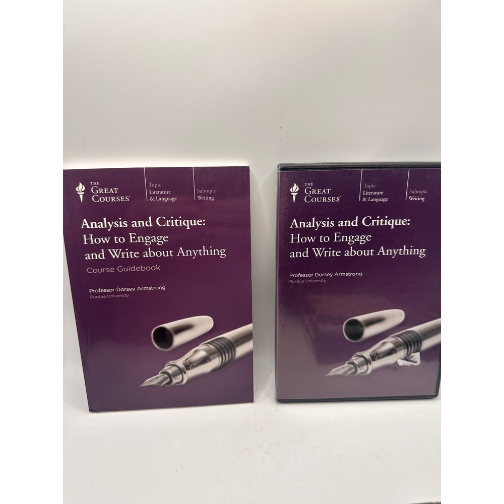 The Great Courses Analysis and Critique Dorsey Armstrong 4 DVD and Guidebook Set